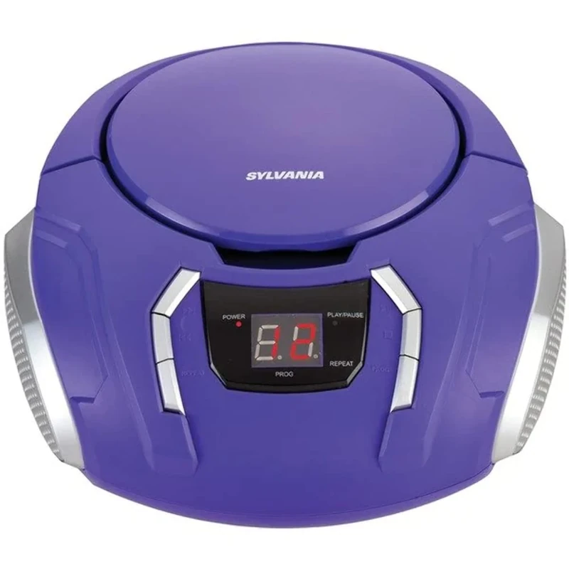Sylvania Proscan Elite CD Boombox - Purple AM/FM Radio & Aux