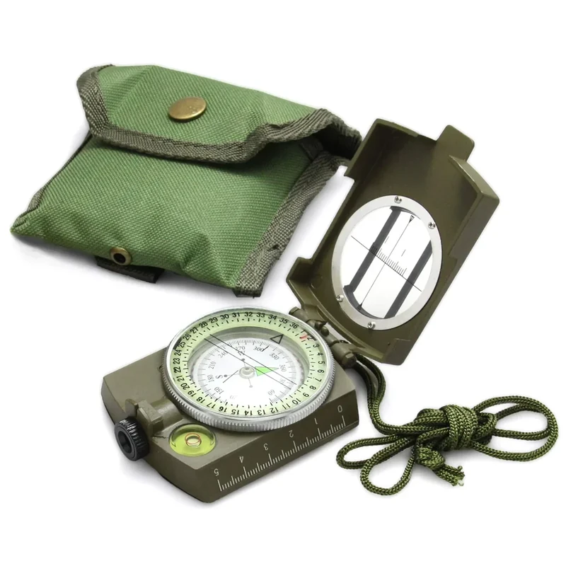 Eyeskey Tactical Survival Compass with Lanyard & Pouch | Waterproof & Impact Resistant | Lensatic Sighting Compass for Hiking (Camouflage)