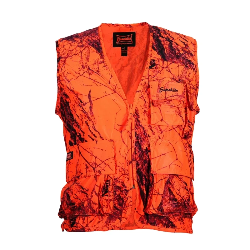 Gamehide Sneaker Big Game Vest Blaze Camo, Small - Image 1