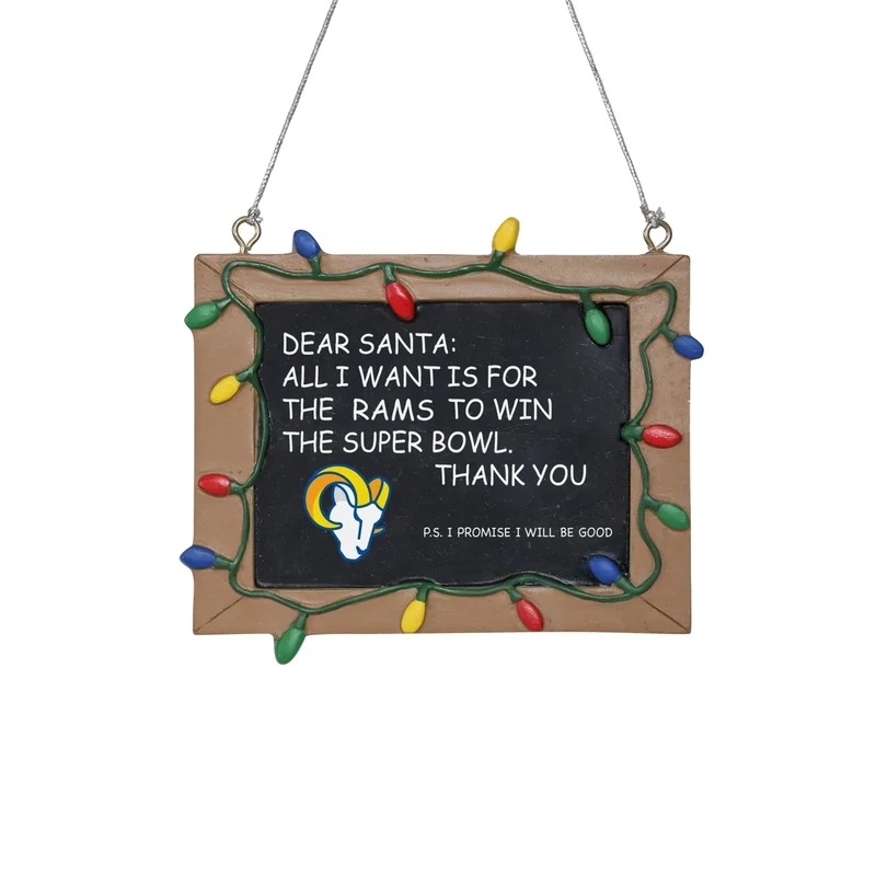NFL Los Angeles Rams Resin Chalkboard OrnamentResin Chalkboard Ornament, Team Color, One Size
