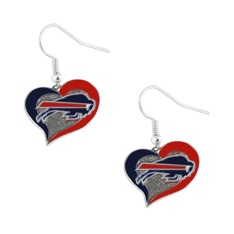 NFL Buffalo Bills Swirl Heart Earrings