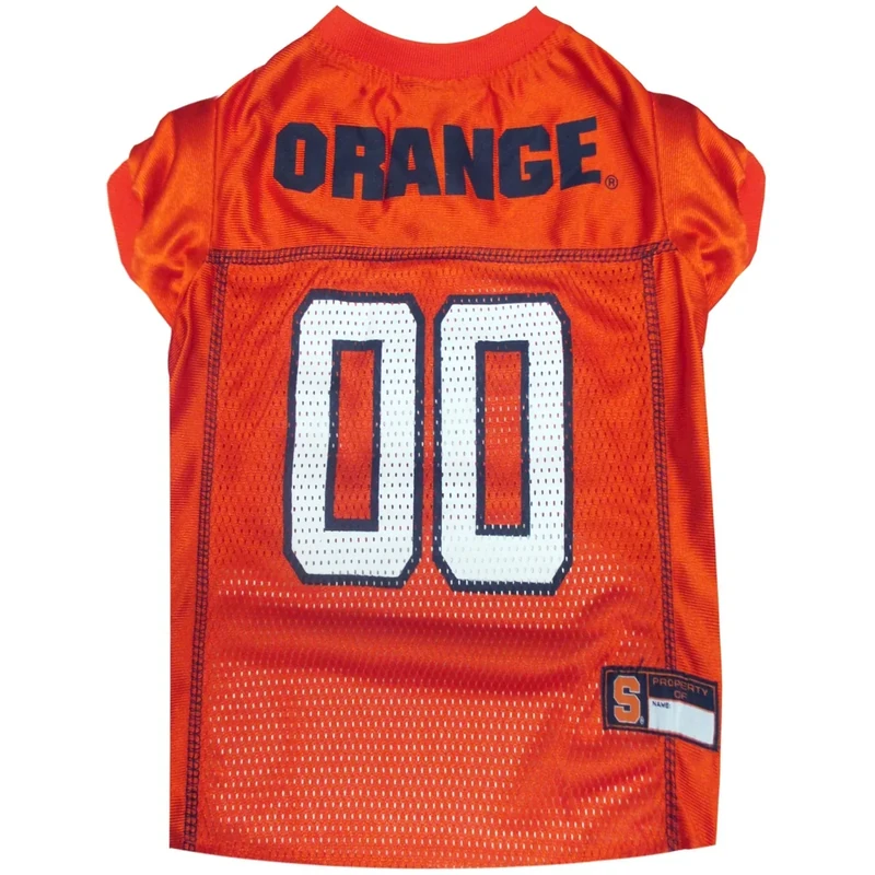 Pets First NCAA College Syracuse Orange Mesh Jersey for DOGS & CATS, X-Small.Licensed Dog Jersey with your Favorite Football/Basketball College Team