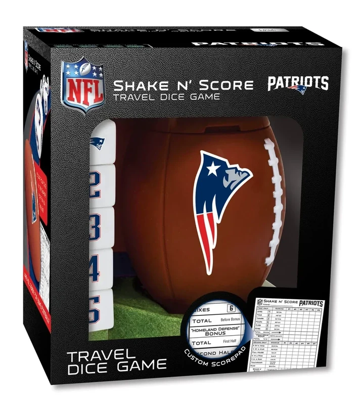 MasterPieces Game Day - NFL New England Patriots - Shake N' Score Dice Game - Image 1