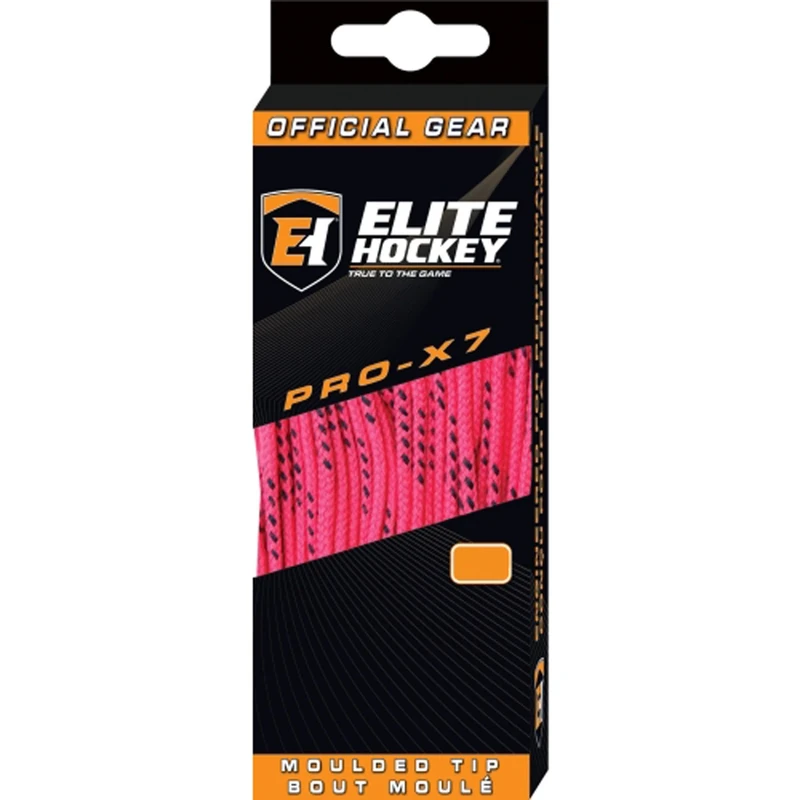 Elite Hockey PRO-X7 Skate Laces (X7-Pink, 72")
