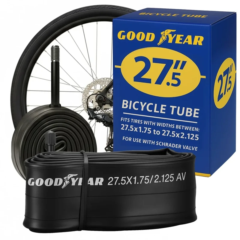 Goodyear Bicycle Tube, 27.5 X 1.75/2.125 - 27.5-inch Bike Tube with Butyl Rubber - Dependable Mountain Bike Tubes for Premium Cycling - 27.5 X 1.75/2.125