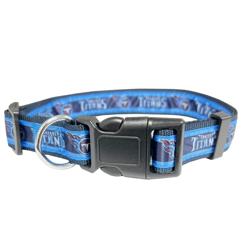 Pets First NFL Tennessee Titans Licensed PET COLLAR, Small - Heavy-Duty, Strong, and Durable Dog Collar. Available in 31 Football Teams and 4 Sizes