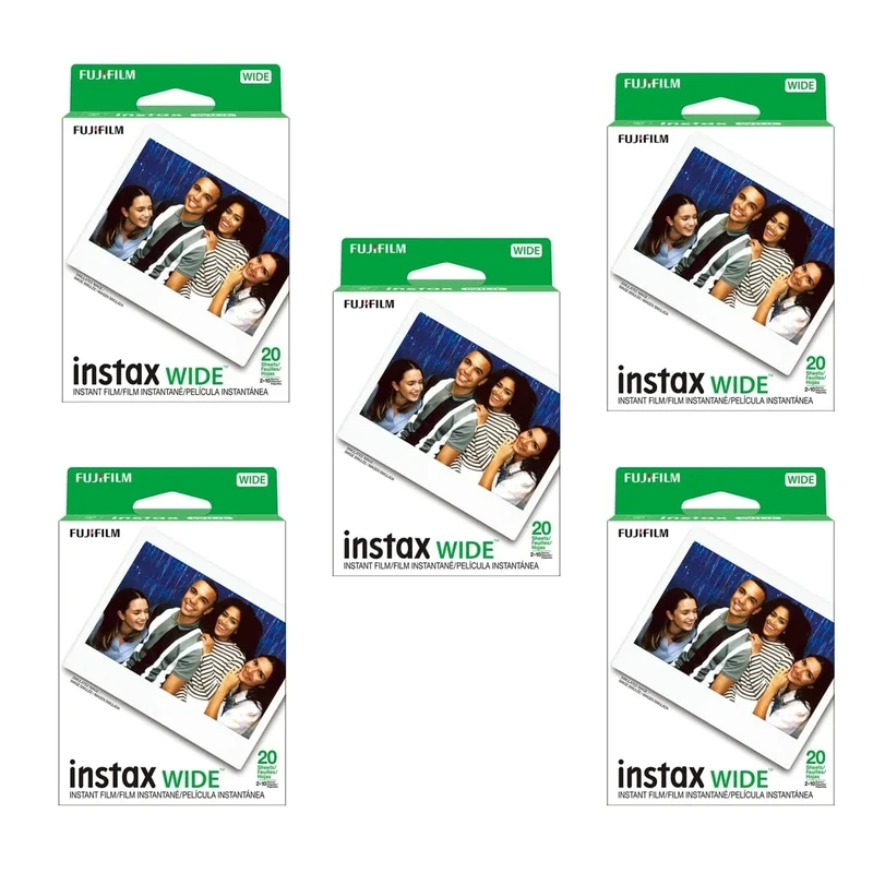 Fujifilm Instax Wide Instant Films for Fuji Instax Wide 210 200 100 300, Pack of 5