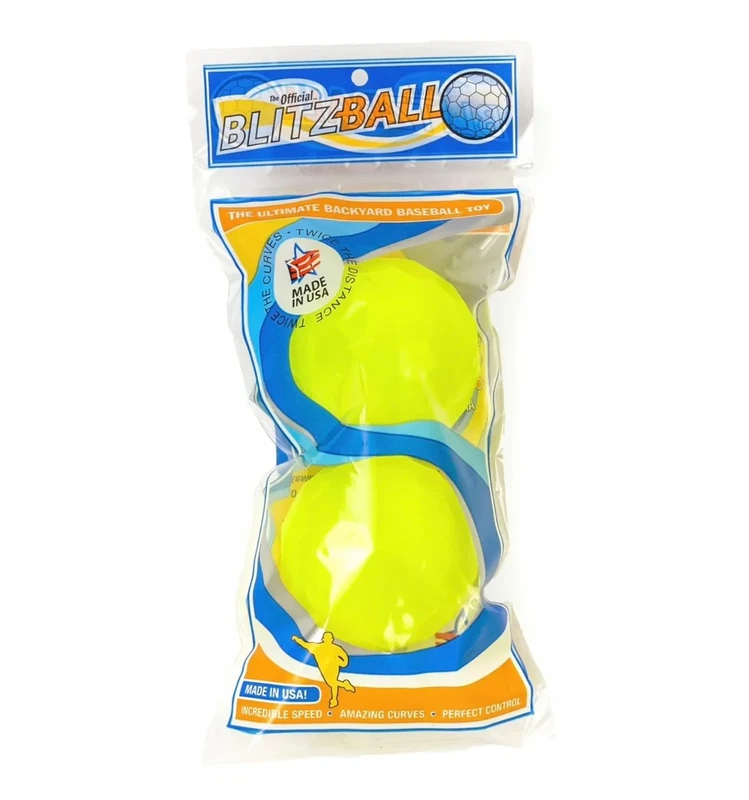 BLITZBALL Plastic Baseball (2 Pack - Official Brand) - Made in USA