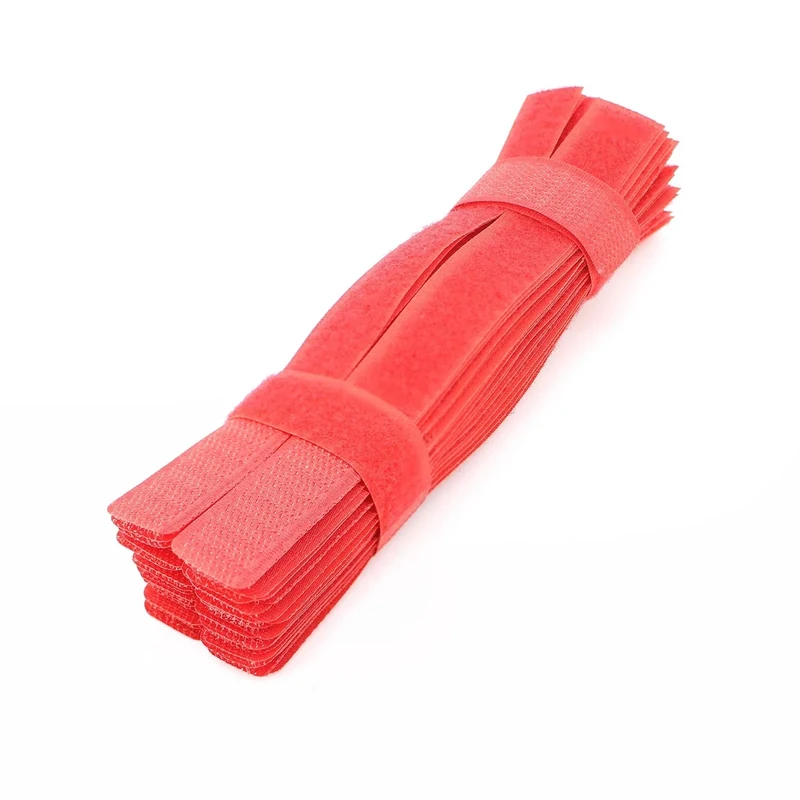 Pasow 50pcs Cable Ties Reusable Fastening Wire Organizer Cord Rope Holder 7 Inch (Red)