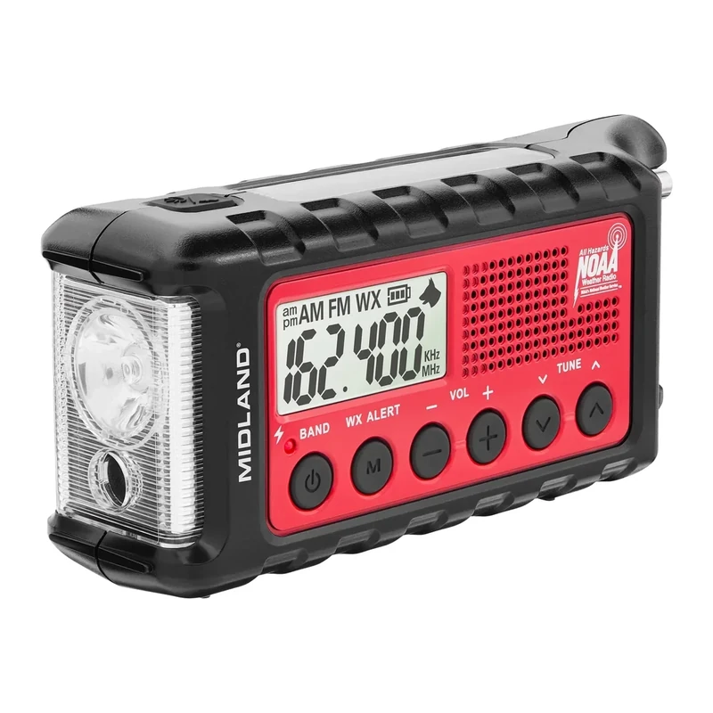 Midland ER310 Radio - Solar, Hand Crank, Flashlight, Dog Whistle
