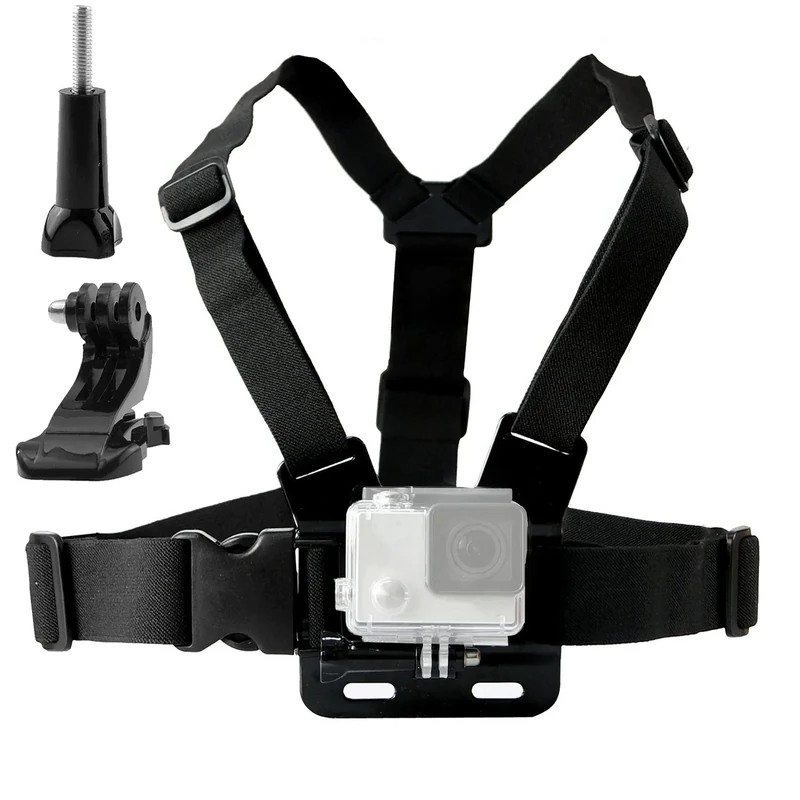 TEKCAM Chest Harness Mount Adjustable Chest Strap Belt with J Hook Compatible with Gopro Hero 13 12 11 10 9 8/AKASO EK7000 Brave 4 7LE/ODDV/Icefox/Surfola/Camlance/WOLFANG Action Camera Accessories