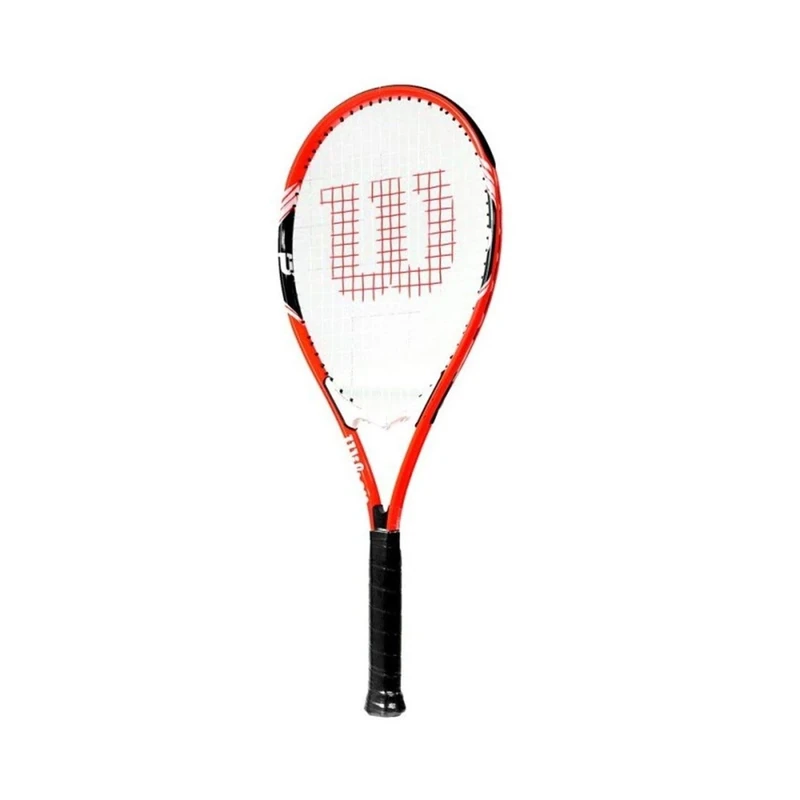 Wilson Federer Adult Recreational Tennis Racket - Grip Size 3 - 4 3/8", Red/White/Black