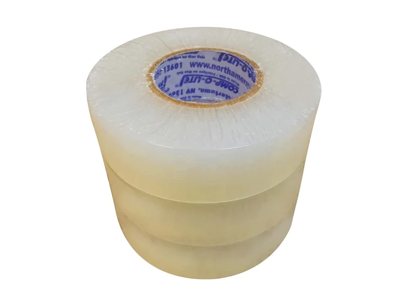 North American Tapes, Comp-O-Lite, Hockey Tape, 3 Rolls Per Pack, Clear Poly Shin Pad, 24MM X 25M Per Roll, Made in USA, Easy Rip & Stretch