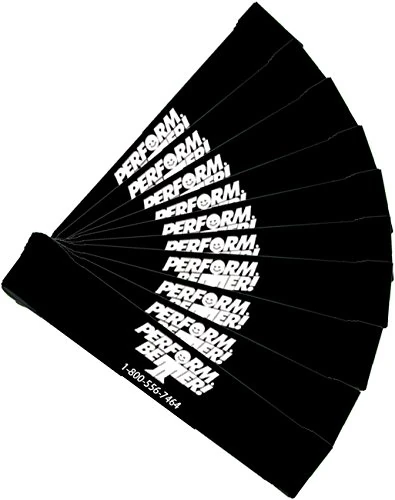 Perform Better Exercise Mini Band, Black-Extra Heavy - Set of 10 (Exercise Guide Included) (6543-pack)