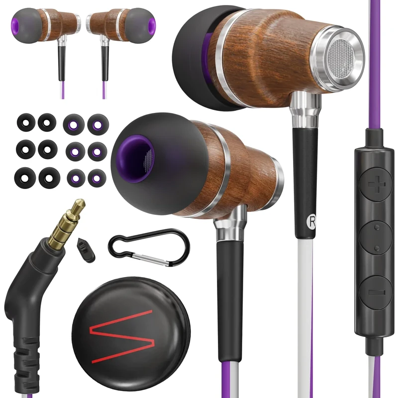 Symphonized Wired Earbuds - Mic, 90% Noise Canceling, 3.5mm Jack