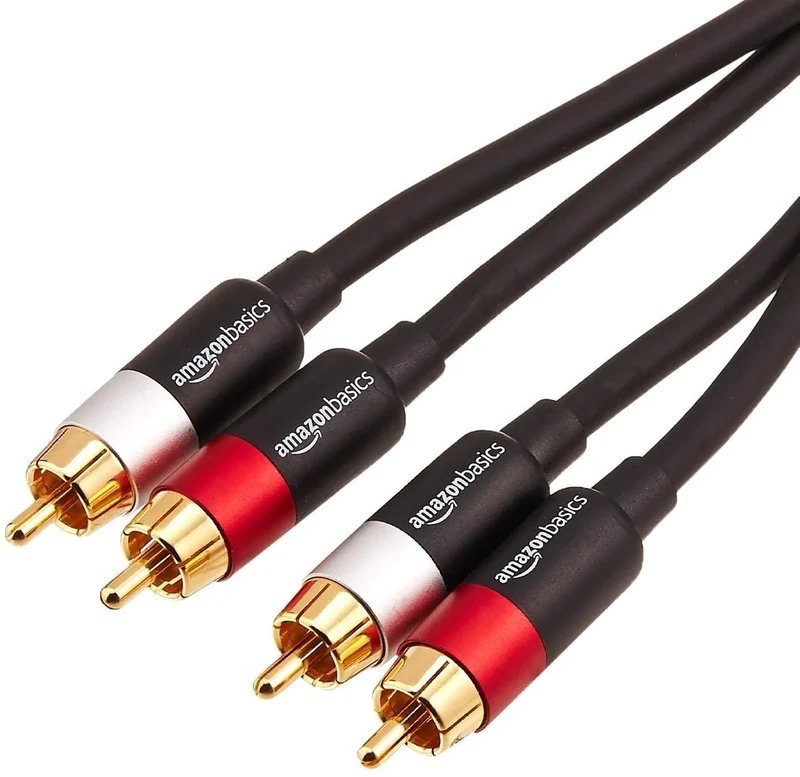 Amazon Basics 15ft RCA Audio Cable - 2 Male to 2 Male Gold-Plated