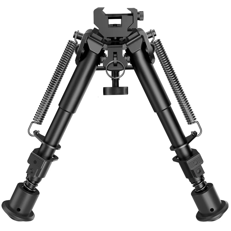CVLIFE 6-9 Inches Picatinny Bipod Adjustable Spring Return with Picatinny Adapter (Black, 6''-9'')