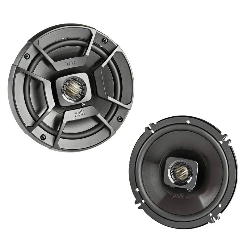 Polk Audio DB652 DB+ Series 6.5 Inch Marine Speakers, 2-Way Coaxial for Car Audio & Boat, 40-22kHz Frequency Response, Polypropylene Woofer Cone, 3/4" Silk Dome Tweeter, Black