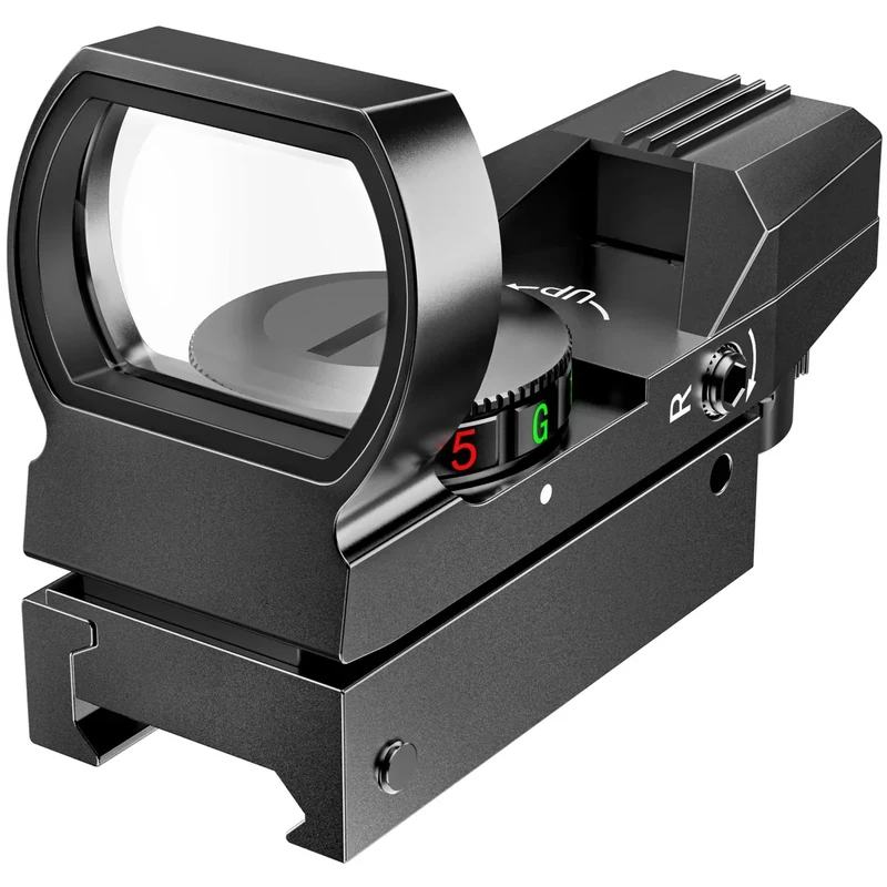 Feyachi Reflex Sight - Adjustable Reticle (4 Styles) Both Red and Green in One Red Dot Sight