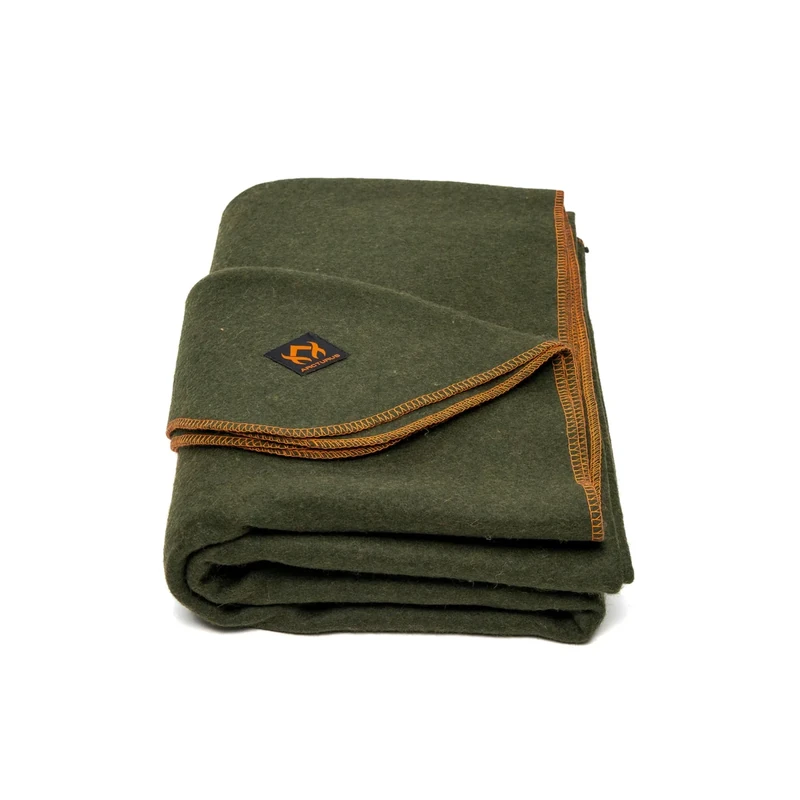 Arcturus Military Wool Blanket - Warm, Thick, Washable - Great for Outdoors, Camping, Stadium Blanket, Picnics, Travel - Car & Bushcraft Survival Kits (Olive Green)