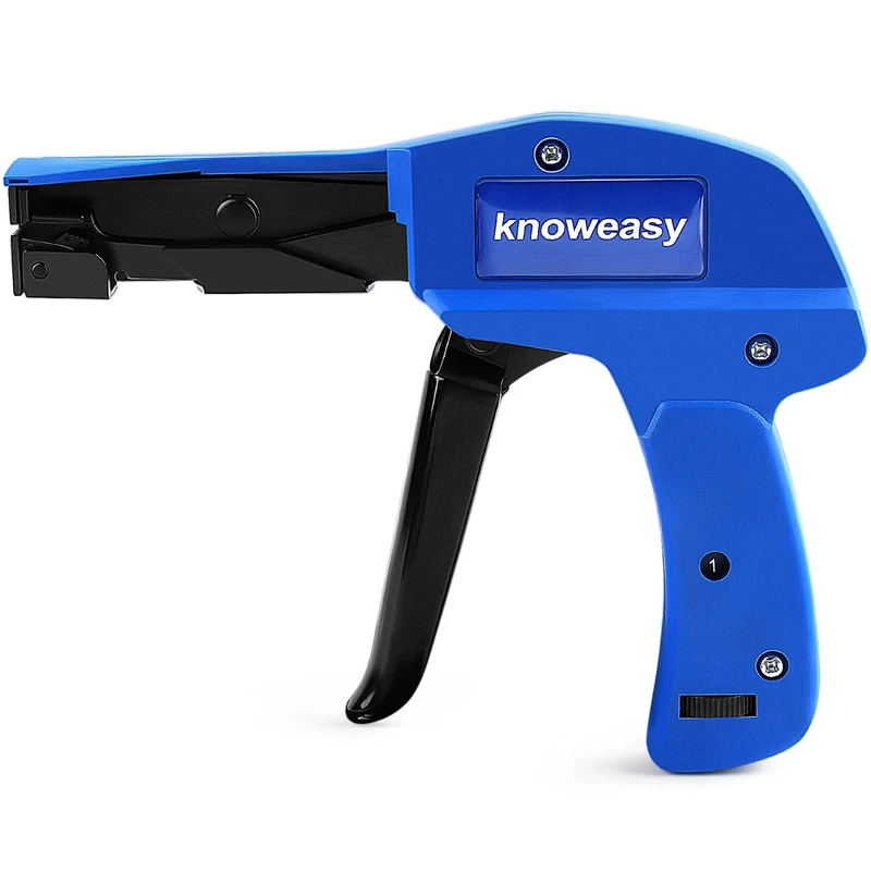 Knoweasy 7" Cable Tie Gun - Die-Cast Steel Tool for 2.4-4.8mm Ties