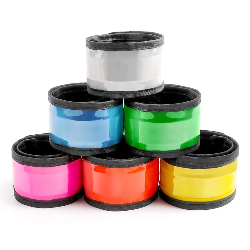 esonstyle 6 Pack LED Light Up Band Slap Bracelets, Night Safety Wrist Band for Cycling Walking Running Concert Camping Outdoor Sports