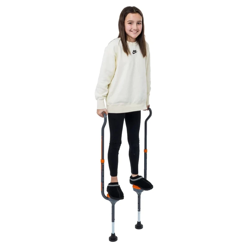 Flybar Maverick Walking Stilts for Kids - 5 Adjustable Height’s, Sturdy, Easy Assembly, Wide Non-Slip Rubber Bottom Tip, Foam Grips, Outdoor Toys for Kids 5+, 190 lbs