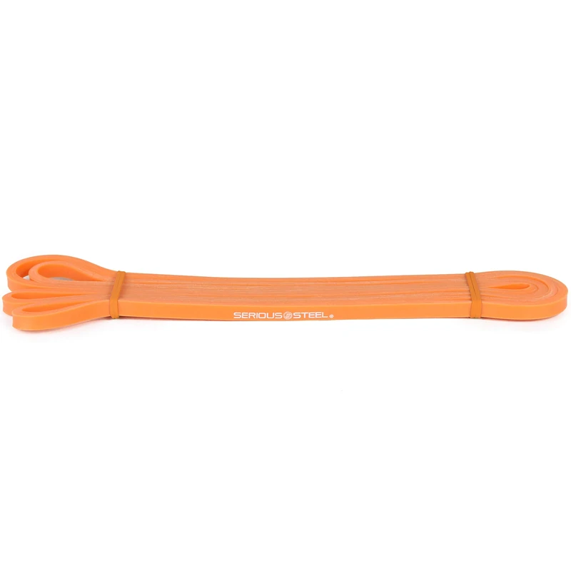 SERIOUS STEEL FITNESS Assisted 41" Pull-Up Band, Resistance & Stretching, Powerlifting & Pull-ups (#0 Orange - Single Band)