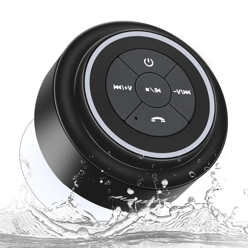 HAISSKY Bluetooth Shower Speakers, Portable Wireless Speaker with Suction Cup, IP67 Waterproof Speaker Pairs Easily to Phones, Tablets, Computer, Gift for Men & Women
