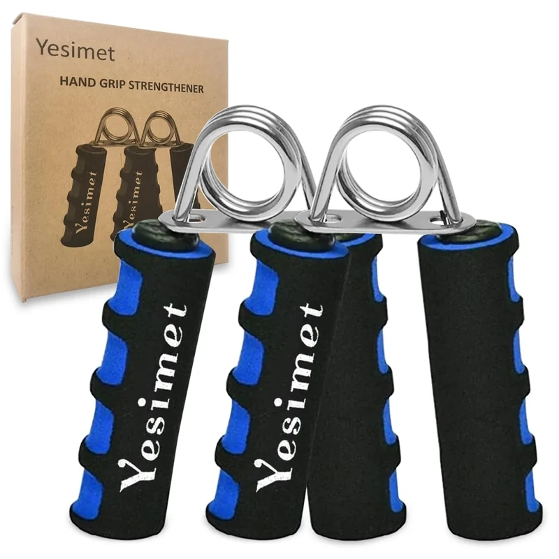 E-smartinlife Hand Grip Strengthener Set, Finger Gripper - Soft Foam Hand Exerciser for Quickly Increasing Wrist Forearm and Finger Strength, 2 Pack