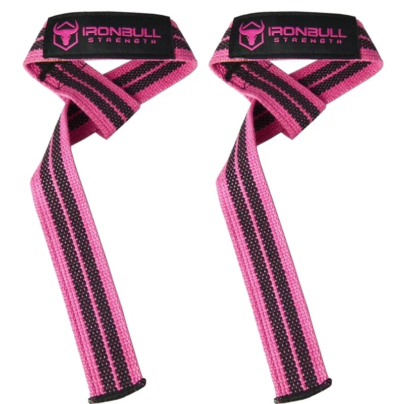Lifting Wrist Straps for Weightlifting (1 Pair) – Padded Lifting Straps for Deadlifts, Powerlifting, Strength Training & Bodybuilding – Gym Straps for Men & Women (Pink - No Padding)