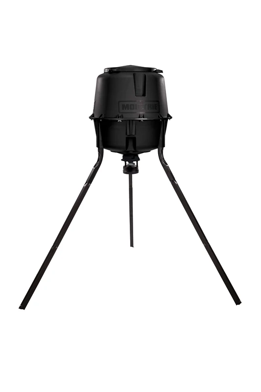 Moultrie 30-Gallon Deer Feeder Tripod - Moultrie Quick-Lock Hopper System - Digital Timer Control - 200 lb Feed Capacity - Durable Polymer Build - Metal Spin Plate