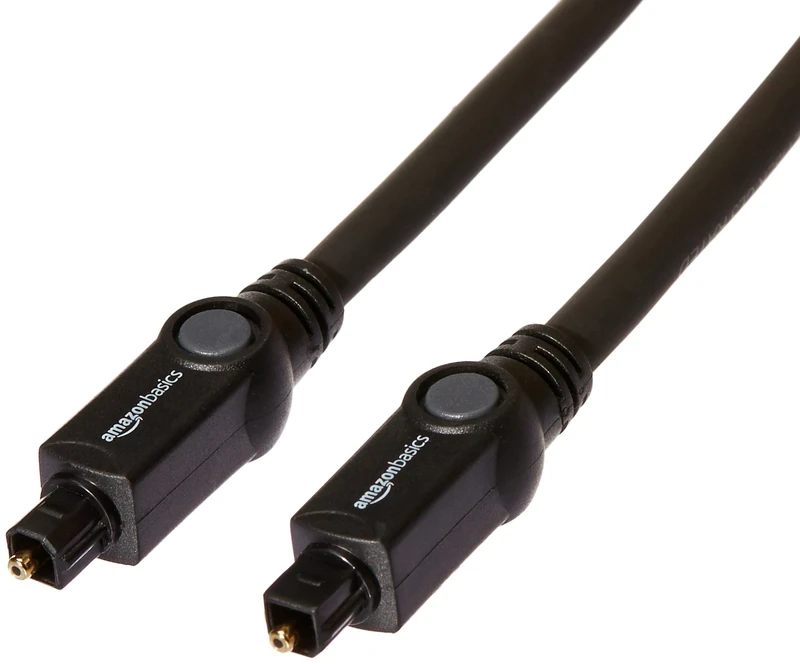 Amazon Basics 15ft CL3 Toslink Optical Cable - Gold Connectors