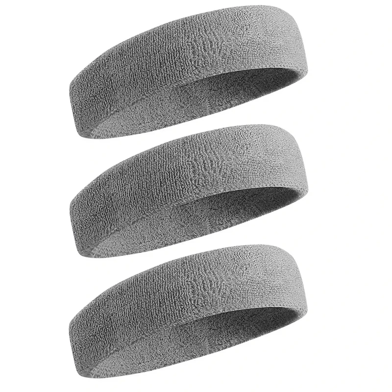BEACE Sweatbands Sports Headband for Men & Women - Moisture Wicking Athletic Cotton Terry Cloth Sweatband for Tennis, Basketball, Running, Gym, Working Out
