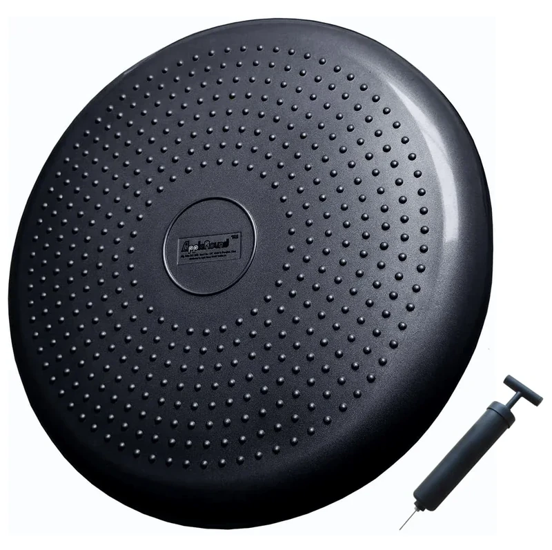 AppleRound Inflated Wobble Cushion with Pump, Air Stability Board, Core Balance Disc for Adults, Sensory Wiggle Seat for Kids, 13.5in / 34cm Diameter