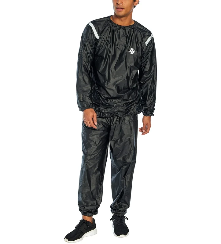 Bally Total Fitness Men's Sauna Suit, Black, Large-X-Large