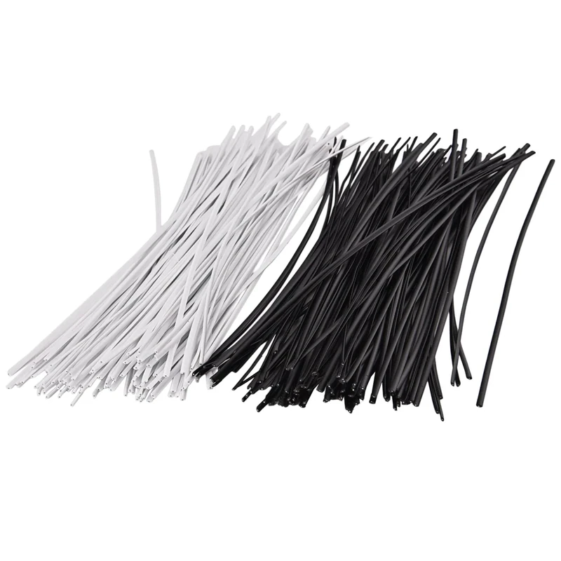 Sunmns 200 Piece Metallic Twist Cable Cord Wire Ties Reusable Fastening (6 Inch, Black and White)