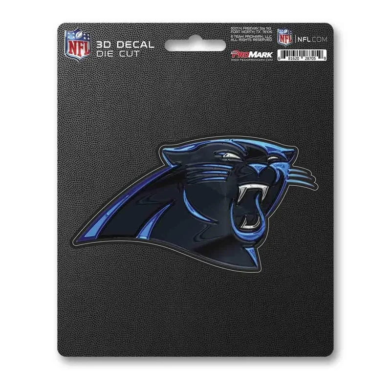FANMATS 62768 Carolina Panthers 3D Decal Sticker 5” x 6.25”