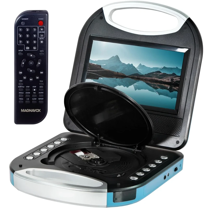 Magnavox MTFT750-BL 7" Portable DVD/CD Player with Remote & Battery