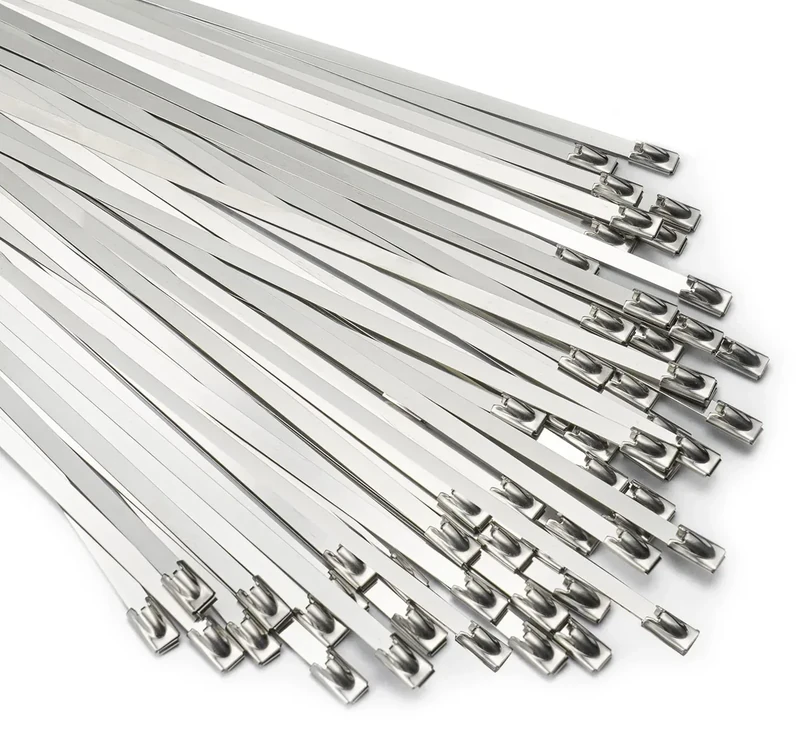 SunplusTrade 11.8" Metal Zip Ties 100pcs - 304 Stainless Steel, 90kg