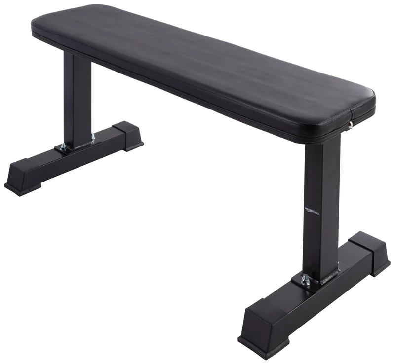 Amazon Basics Flat Weight Bench, Black