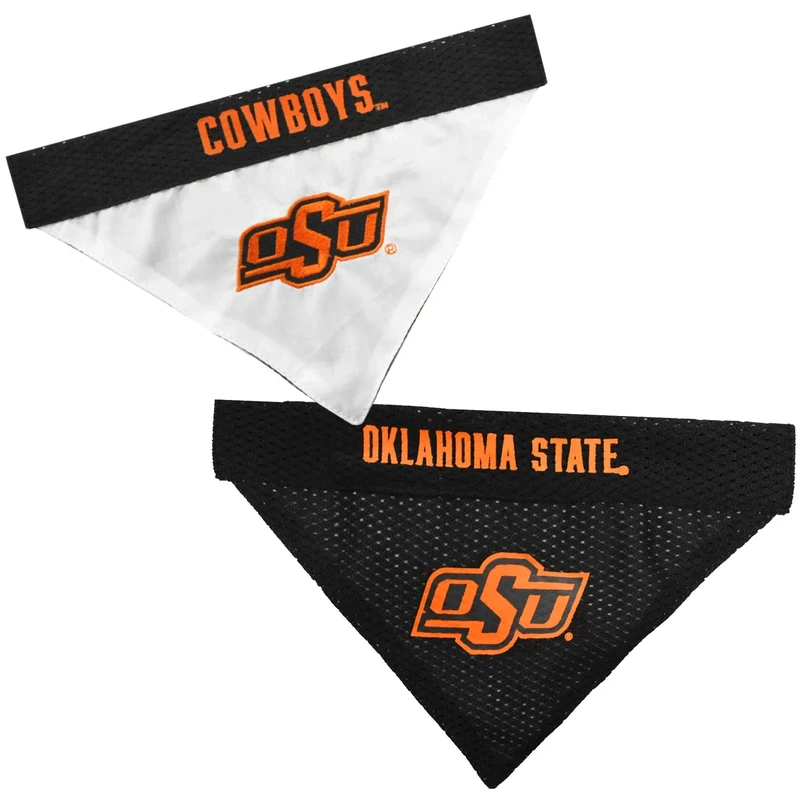 Pets First Collegiate Pet Accessories, Reversible Bandana, Oklahoma State Cowboys, Large/X-Large