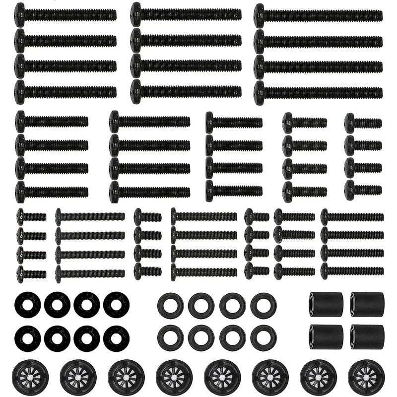 WALI TV Mounting Kit - M4-M8 Screws & Spacers for Up to 80" TV (UVSP)