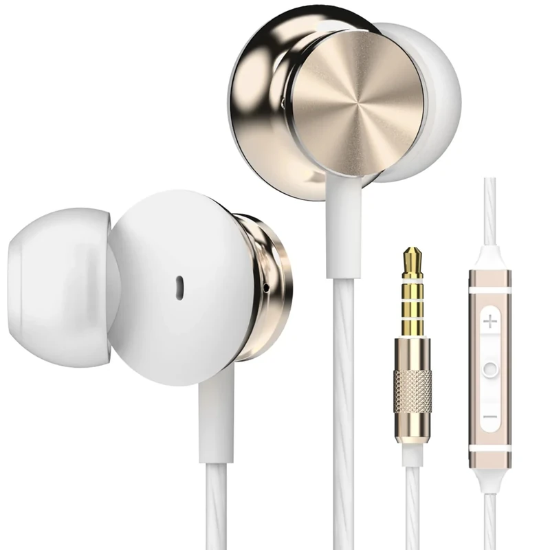 Betron BS10 Earphones Wired Headphones in Ear Noise Isolating Earbuds with Microphone and Volume Control Powerful Bass Driven Sound, 12mm Large Drivers, Ergonomic Design