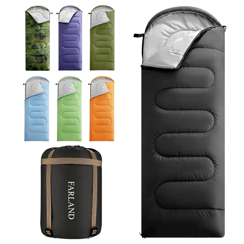 FARLAND Sleeping Bags 30℉ for Adults Teens Kids with Compression Sack Portable and Lightweight for 3-4 Season Camping, Hiking,Waterproof, Backpacking and Outdoors