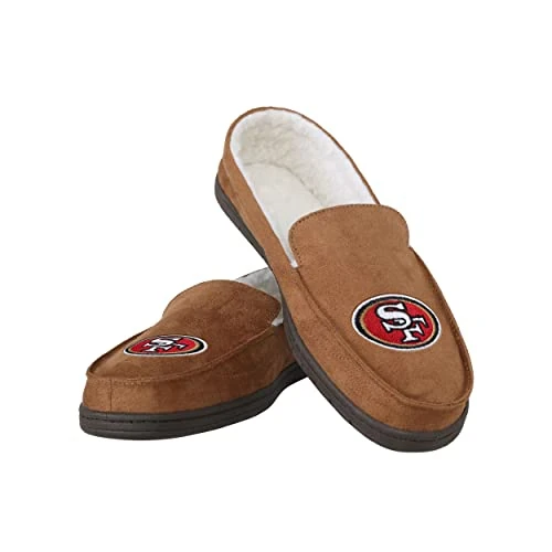 FOCO San Francisco 49ers NFL Mens Exclusive Beige Moccasin - S
