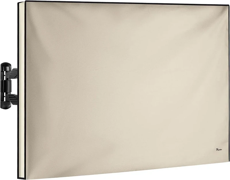 Garnetics 43" Outdoor TV Cover - Waterproof Weatherproof Beige