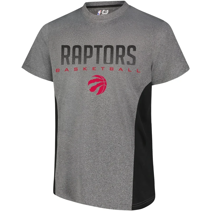 Ultra Game NBA Official Men’s Super Soft Supreme T-Shirt - Unisex, Toronto Raptors, Heather Charcoal, Large