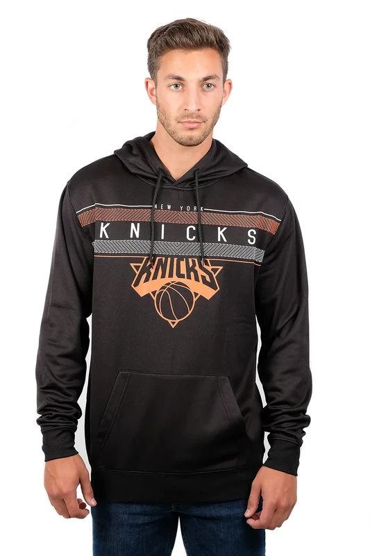 Ultra Game NBA Official Men’s Super Soft Midtown Hoodie Pullover Sweatshirt - Unisex, New York Knicks, Black, XX-Large