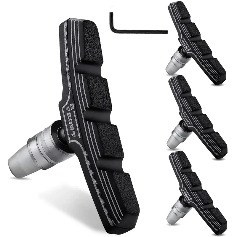 Hapleby 4PCS Premium Bike Brake Pads, Professional Mountain Bicycle V-Brake Pads, Bike Brake Blocks Kit, for Free Hex Wrench